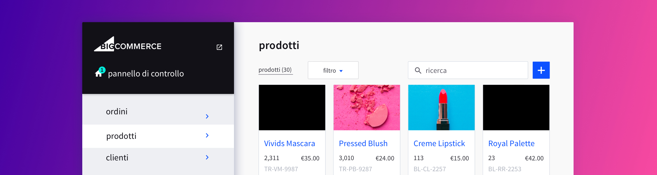 Crea sito e-commerce con Big Commerce