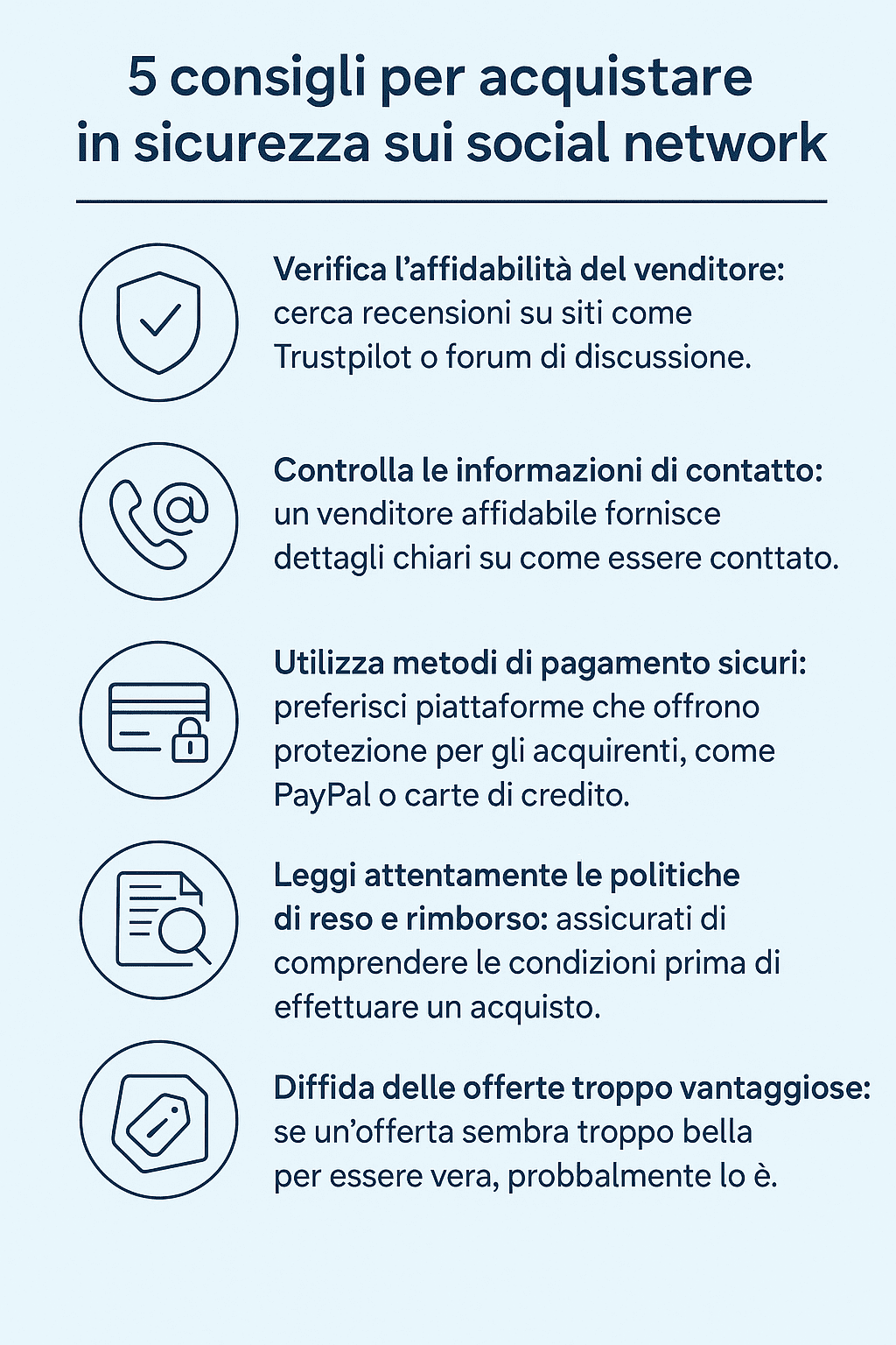 5 consigli contro le truffe social